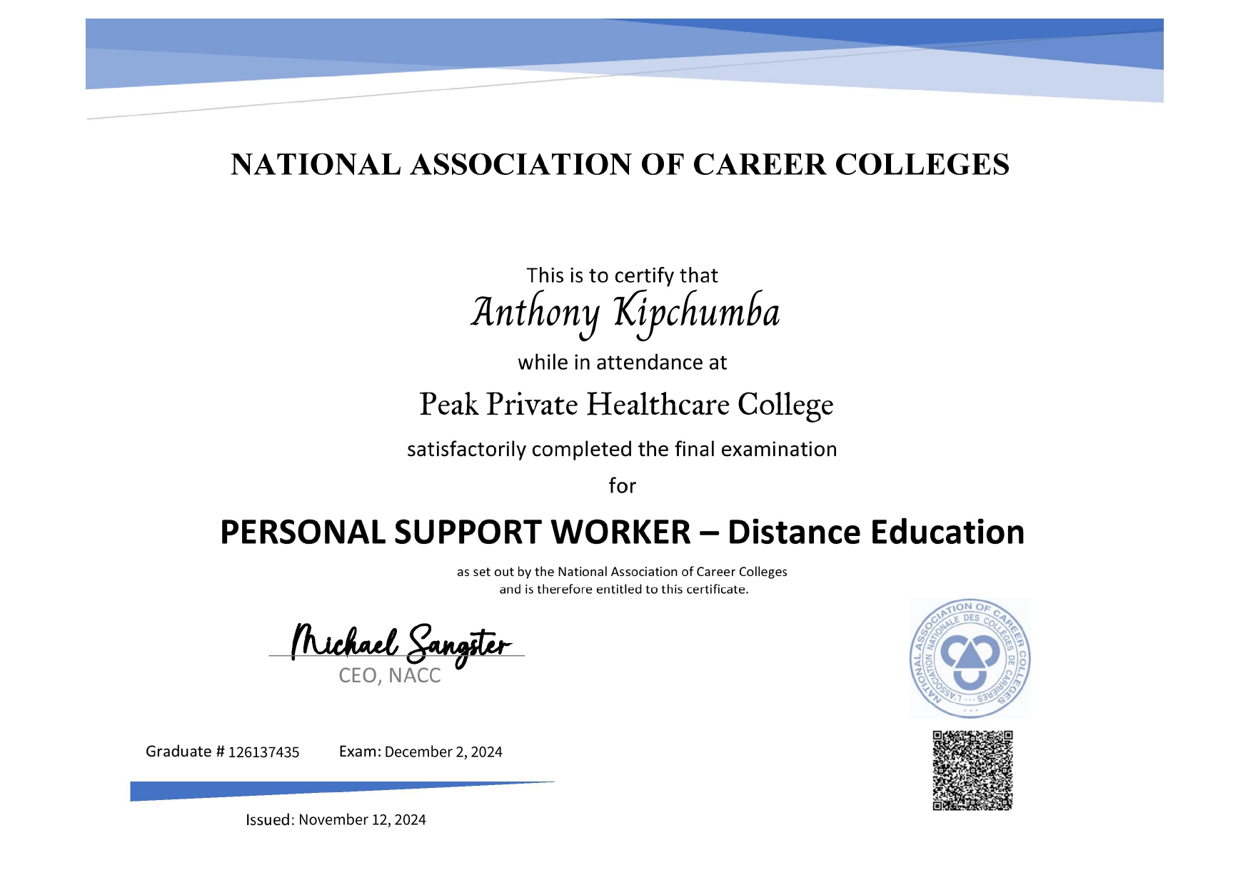Certificate